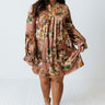 Patio In Paris Floral Shift Dress Curves Image - 1