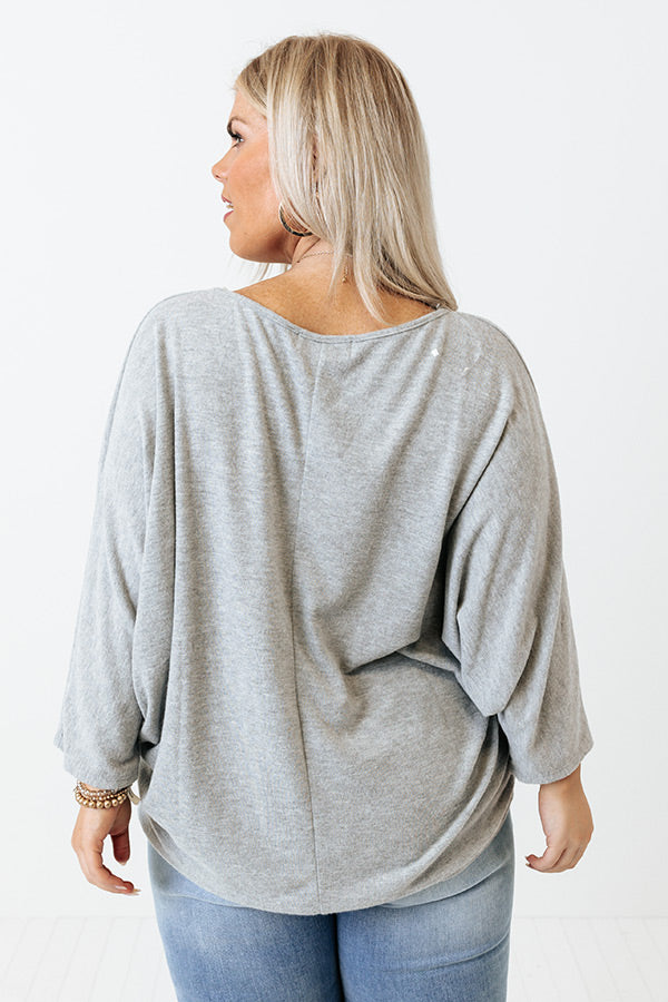Calm And Curious Shift Top In Grey Curves Image - 2