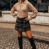 The Misti Plaid Skort In Black Image - 1