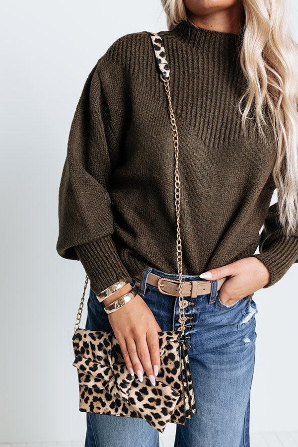 Celebrity Chic Leopard Clutch Image - 2