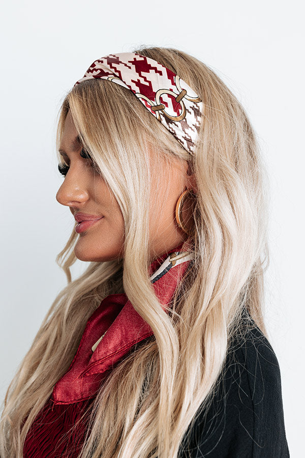 Living In Style Scarf In Wine Image - 2