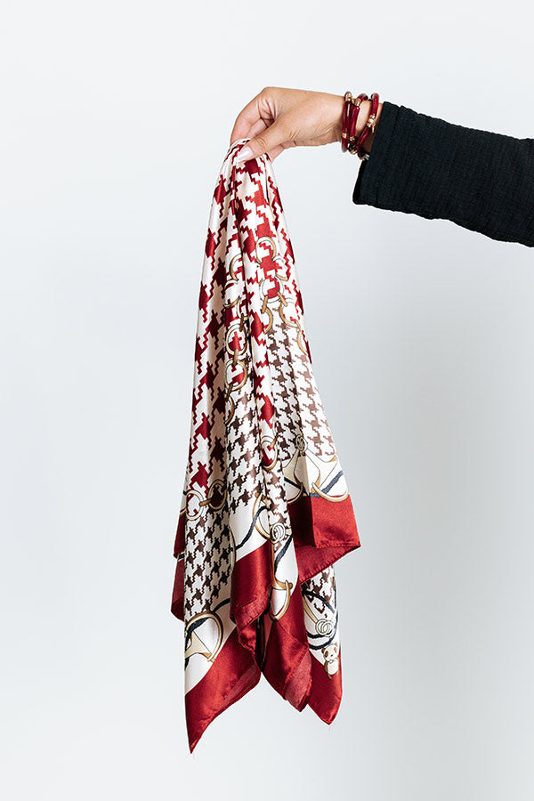 Living In Style Scarf In Wine