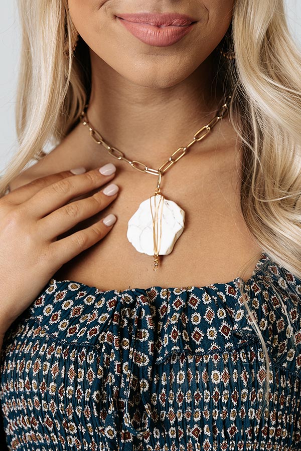 Fast Lane Necklace In White