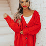 On The Vine Knit Cardigan In Red Image - 1