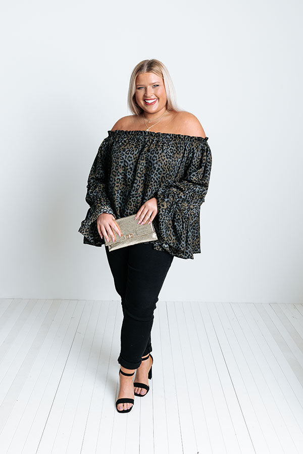 Concert Kisses Leopard Shift Top Curves Image - 1