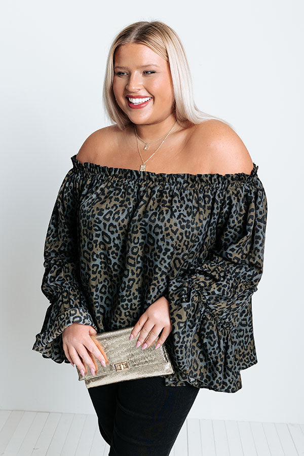 Concert Kisses Leopard Shift Top Curves Image - 2