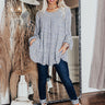 Vibrant Energy Floral Top In Airy Blue Image - 1