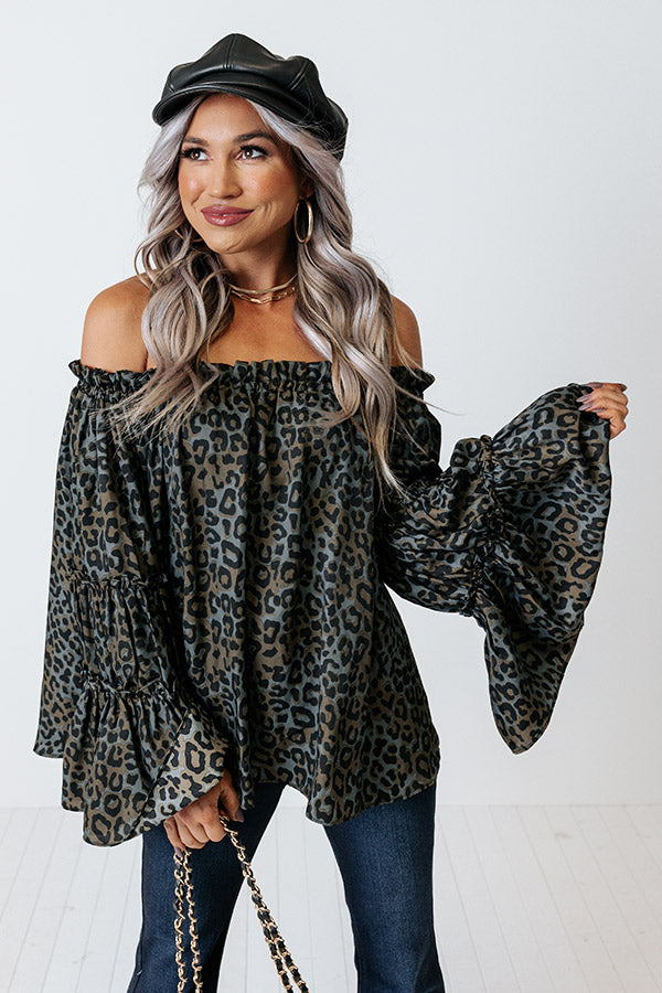 Concert Kisses Leopard Shift Top Image - 1