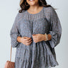 Vibrant Energy Floral Top In Airy Blue Curves Image - 1