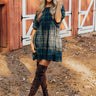 Kind Conversation Plaid Tunic Dress In Green Image - 1