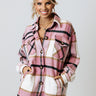 Chicago Kisses Plaid Jacket In Blush Image - 1