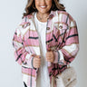 Chicago Kisses Plaid Jacket In Blush Curves Image - 1