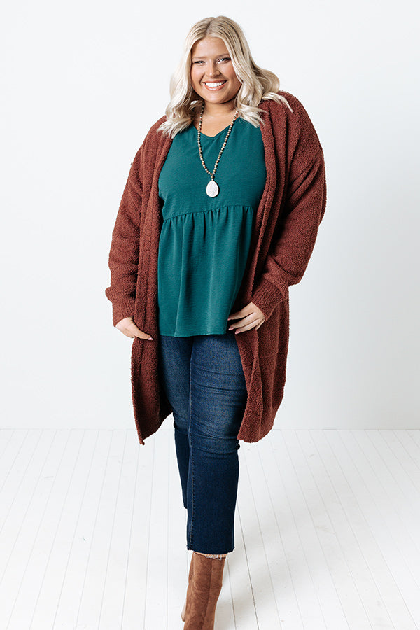 Spilling Secrets Babydoll Top In Hunter Green Curves Image - 2