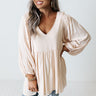Romantic Remix Babydoll Top In Cream Image - 1