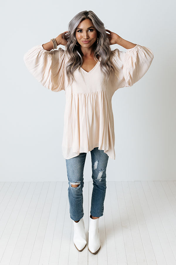 Romantic Remix Babydoll Top In Cream Image - 2