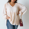 Romantic Remix Babydoll Top In Cream Curves Image - 1