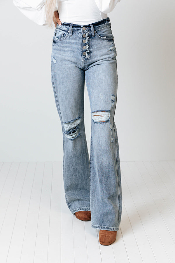 KanCan The Stetson High Waist Distressed Flare Image - 1