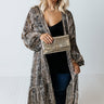 Looking At London Snake Print Duster Overly in Brown Curves Image - 1