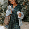 Cheery Mood Plaid Tunic Dress In Green Image - 1