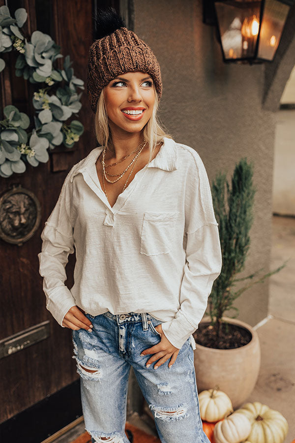 Show Notes Shift Top In White