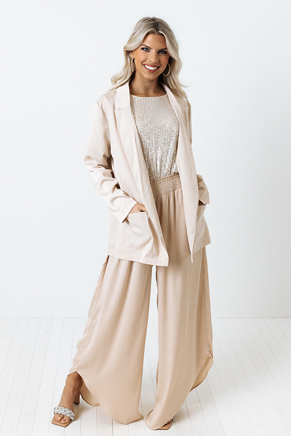 Sequins On The Rocks Shift Top In Champagne Image - 2