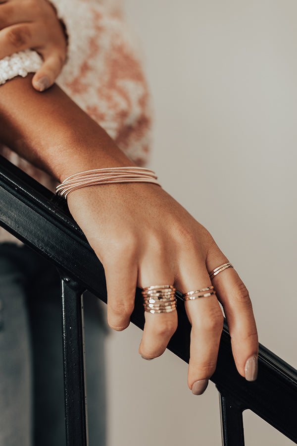 Spilling Secrets Bracelet Set In Rose Gold Image - 4