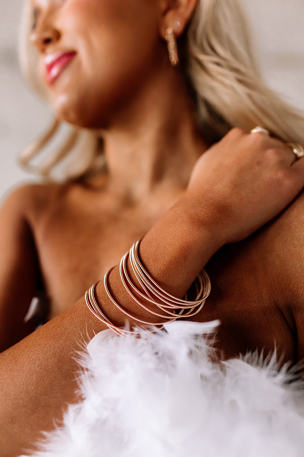 Spilling Secrets Bracelet Set In Rose Gold Image - 2