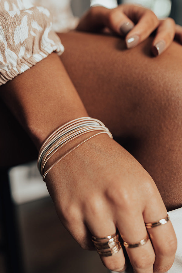 Spilling Secrets Bracelet Set In Tri-Tone Image - 2