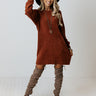 Headed For The Mountains Tunic Sweater In Rust Image - 1