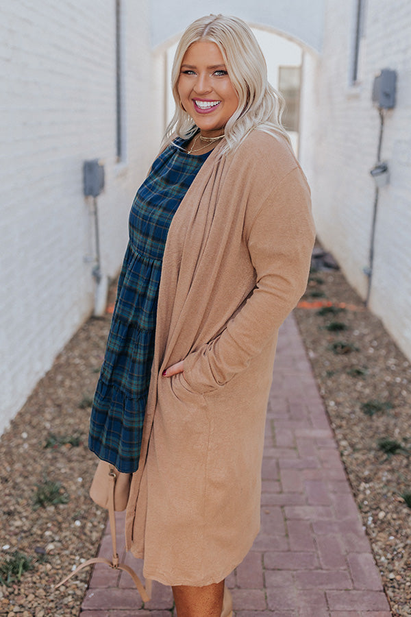 Cafe On Broadway Cardigan In Iced Mocha Curves Image - 2