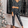 Chic Stomping Grounds Polka Dot Top in Black Image - 1