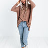 Put You First Waffle Knit Top In Mocha Image - 1