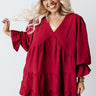 Beyond Blessed Babydoll Dress In Cardinal Curves Image - 1