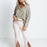Well Played Button Up Top In Sage Image - 1