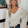 Aspen All Over Knit Sweater In Ivory Image - 1