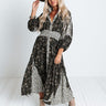 Swept Up In Soho Floral Maxi In Black Image - 1