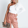 London Proper One Shoulder Top In Ivory Image - 1