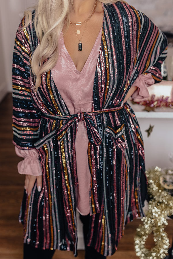 Fell In Love In France Sequin Duster Curves Image - 2