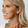 Calling Home Hoop Earrings In Gold Image - 1