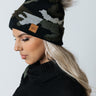 Denver Nights Camo Beanie In Army Green Image - 1