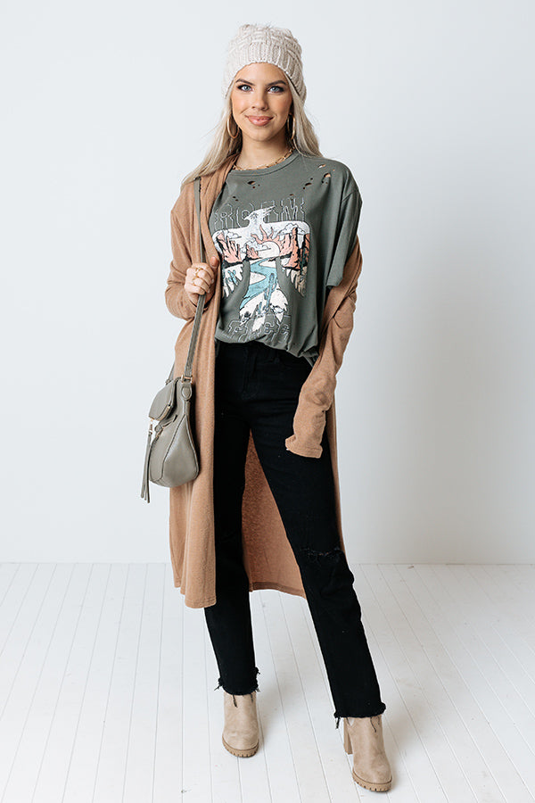 Roam Free Distressed Graphic Tee Image - 2