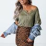 Wayside Shift Top In Olive Image - 1