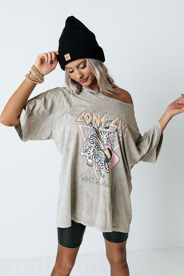 Long Live Rock 'N' Roll Mineral Wash Graphic Tee Image - 2