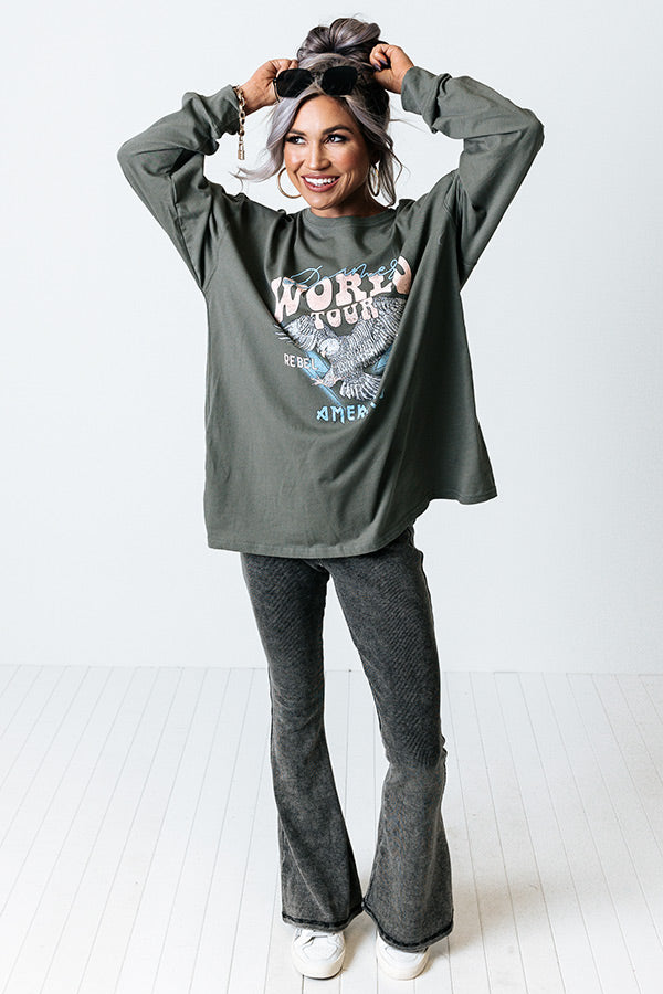 World Tour Oversized Graphic Tee Image - 2