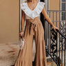 The Letha High Waist Pants In Khaki Image - 1