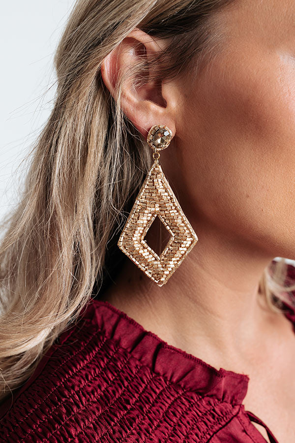 Vibrant Life Beaded Earrings In Gold Image - 2