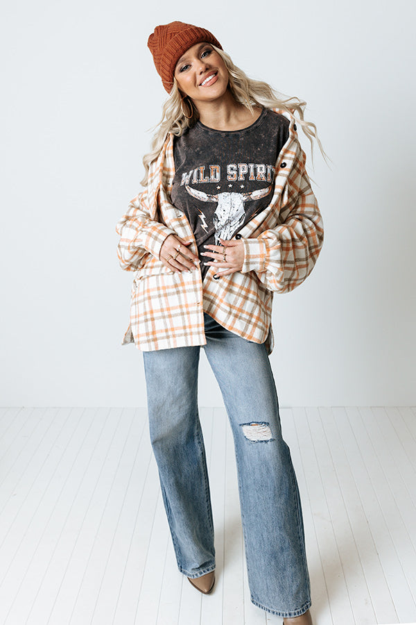 Wild Spirit Mineral Wash Graphic Tee In Blush Image - 3