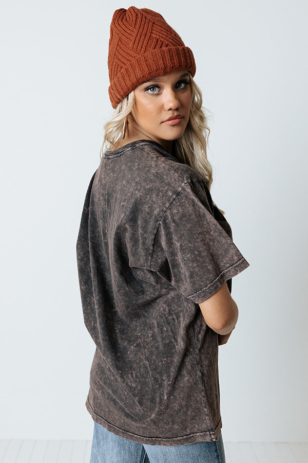 Wild Spirit Mineral Wash Graphic Tee In Blush Image - 4