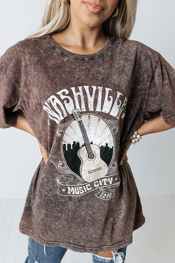 Music City 1970 Mineral Wash Graphic Tee Image - 4