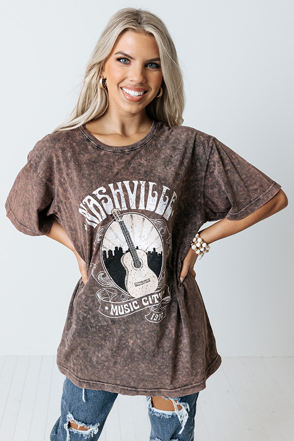 Music City 1970 Mineral Wash Graphic Tee Image - 1